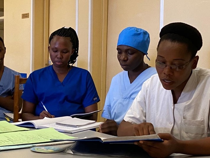 Personale medico in Africa.